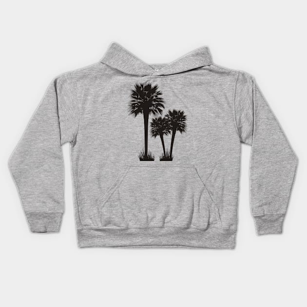 Palm Trees Kids Hoodie by sifis